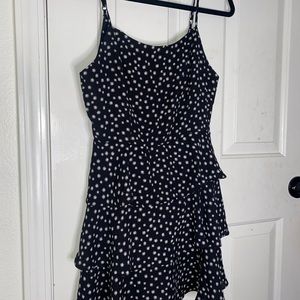 cute black skater floral ruffle dress forever 21